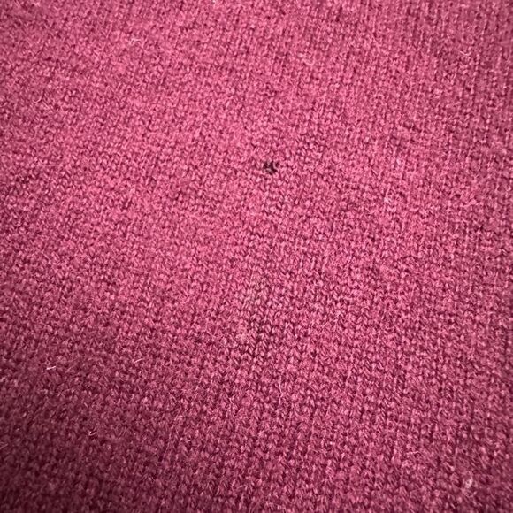 J.Crew Italian Cashmere Crew Neck Pullover Sweater Women Small Maroon 3/4 Sleeve - Picture 9 of 13